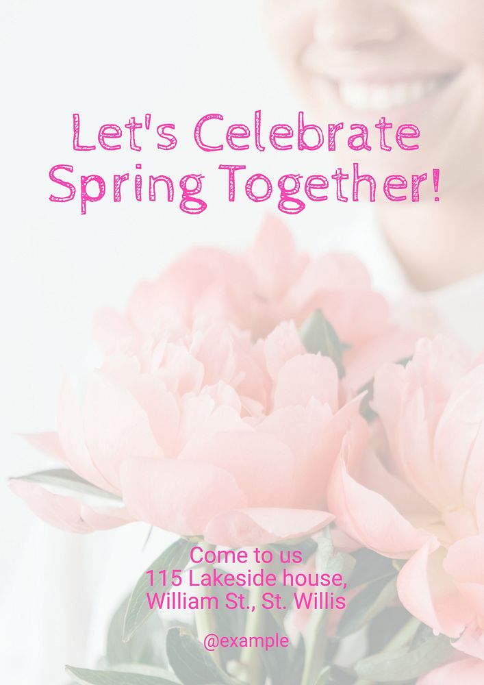 Spring seasonal celebration poster template