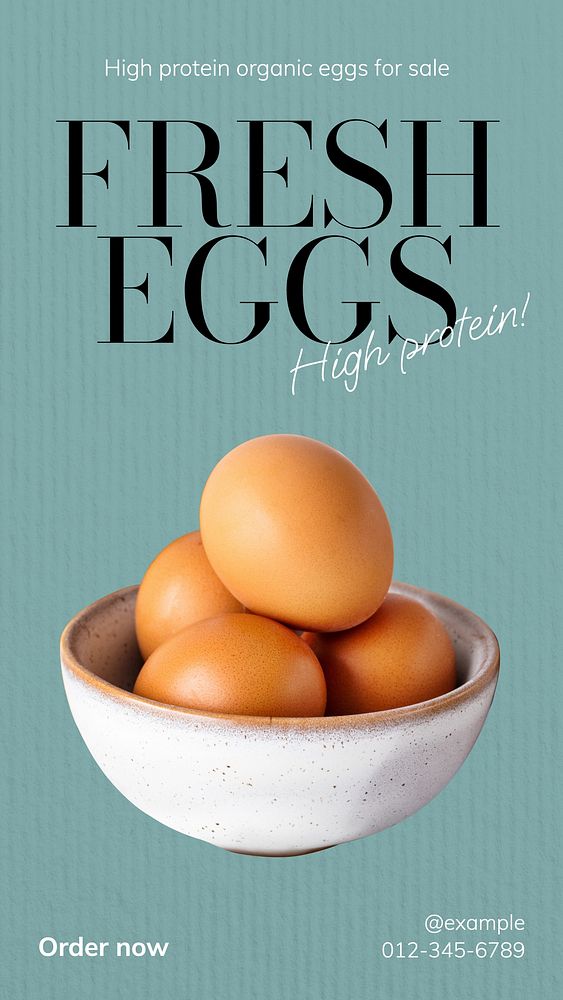 Fresh eggs Facebook story template