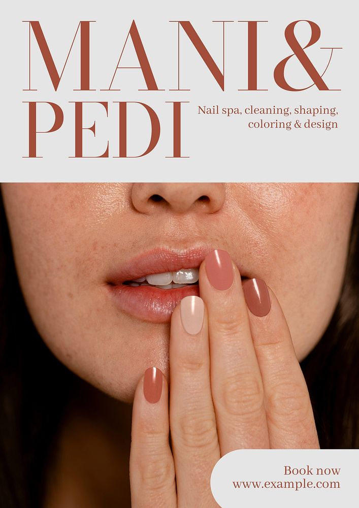 Manicure  pedicure poster template