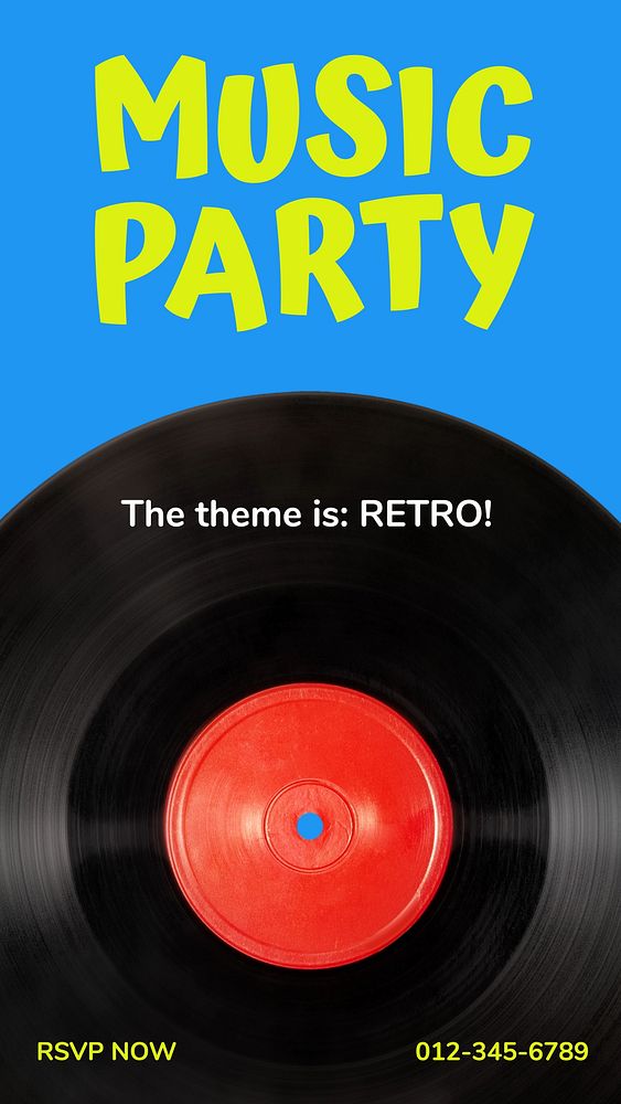 Music party  Instagram story template