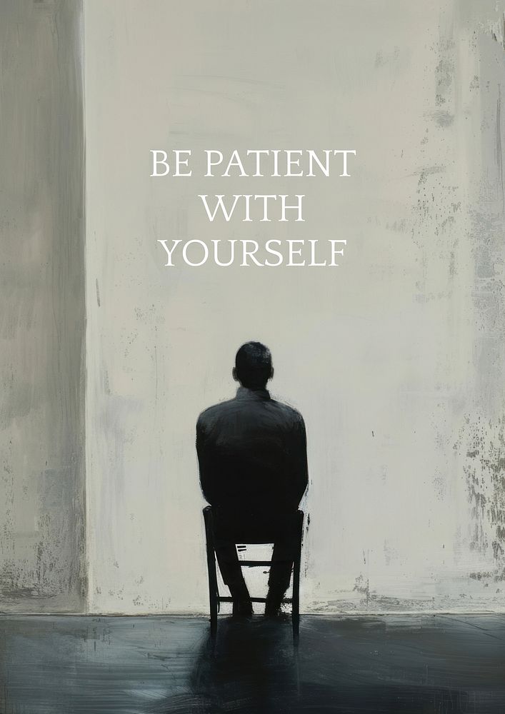 Patience quote  poster template