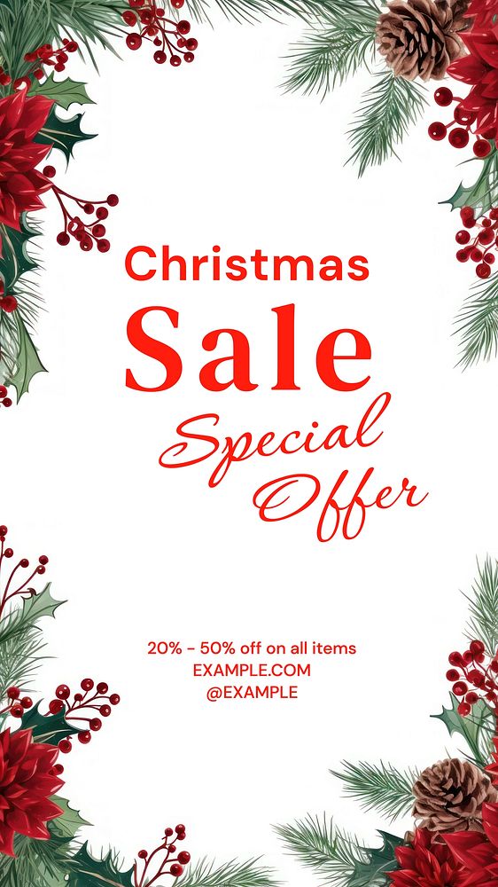 Christmas sale Facebook story template