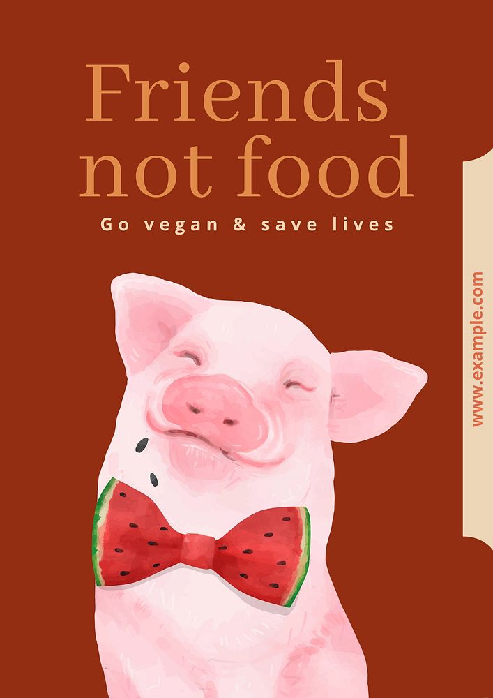 Go Vegan poster template