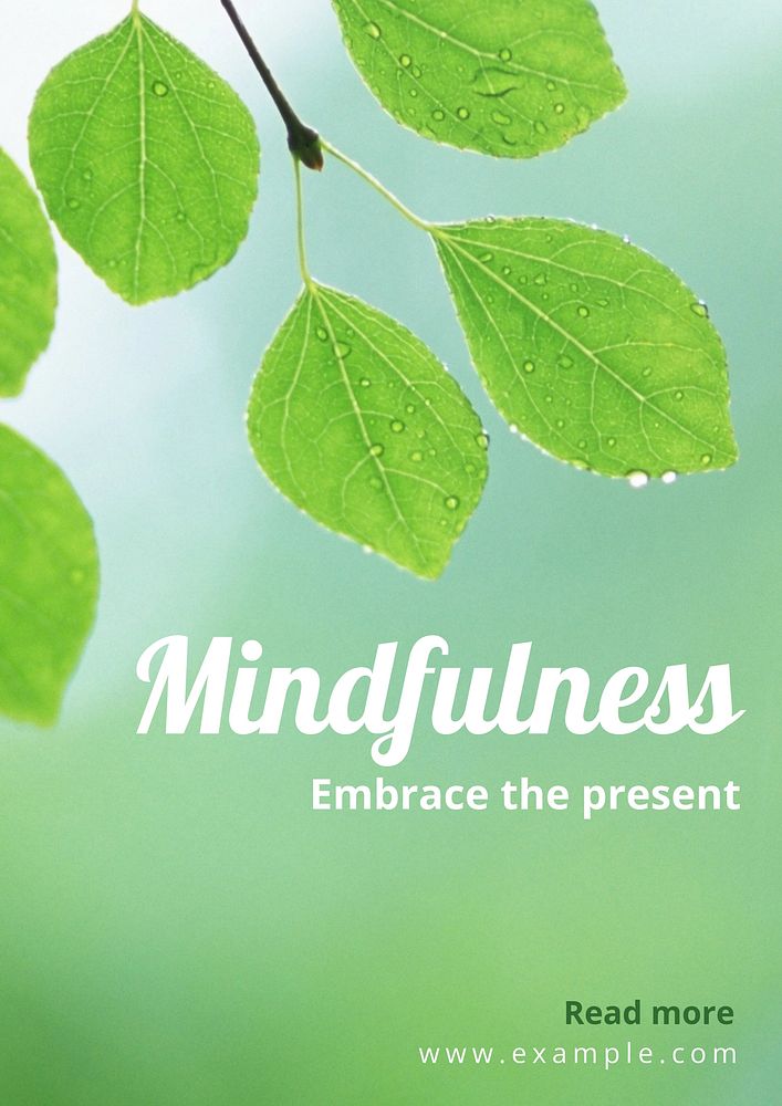 Mindfulness poster template and design