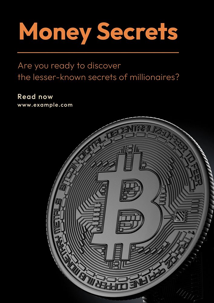 Money secrets  poster template