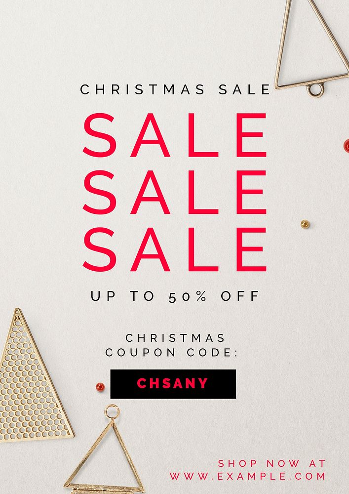 Christmas sale  poster template and design