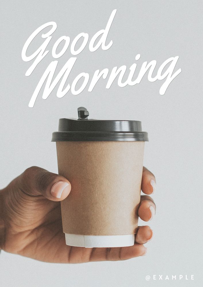Good morning poster template and design