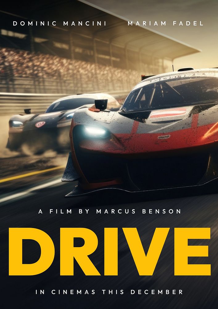 Drive poster template and design