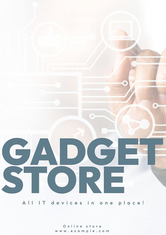Gadget store poster template