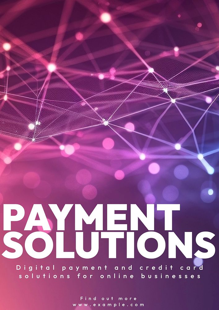 Digital business payments poster template