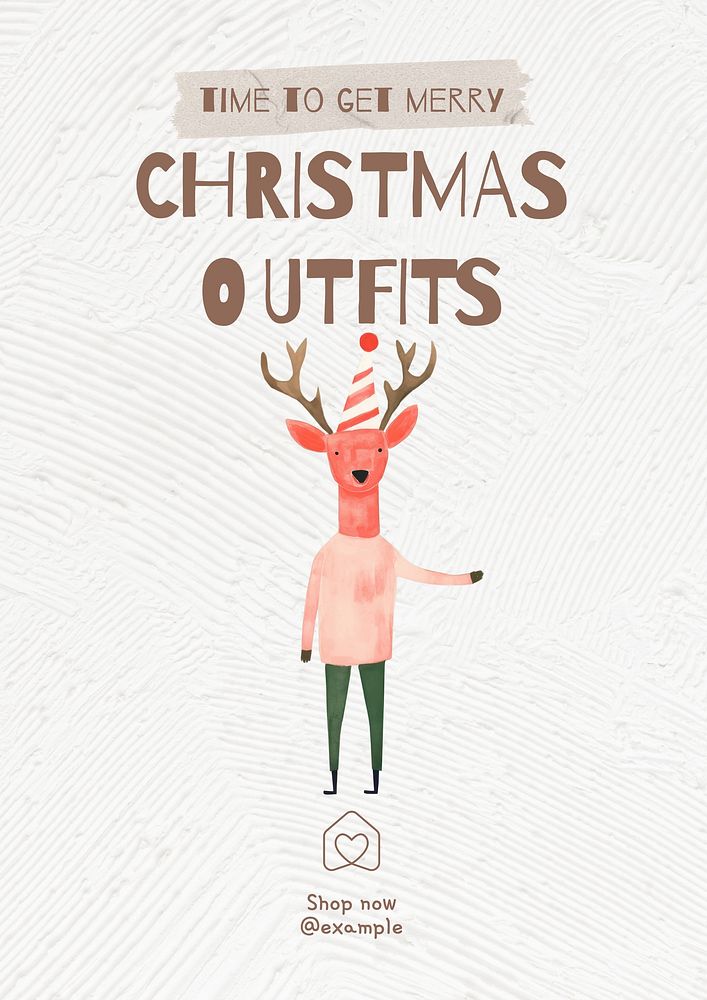 Christmas outfits poster template