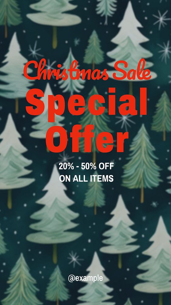 Christmas sale Instagram story template