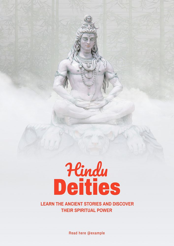 Hindu deities poster template