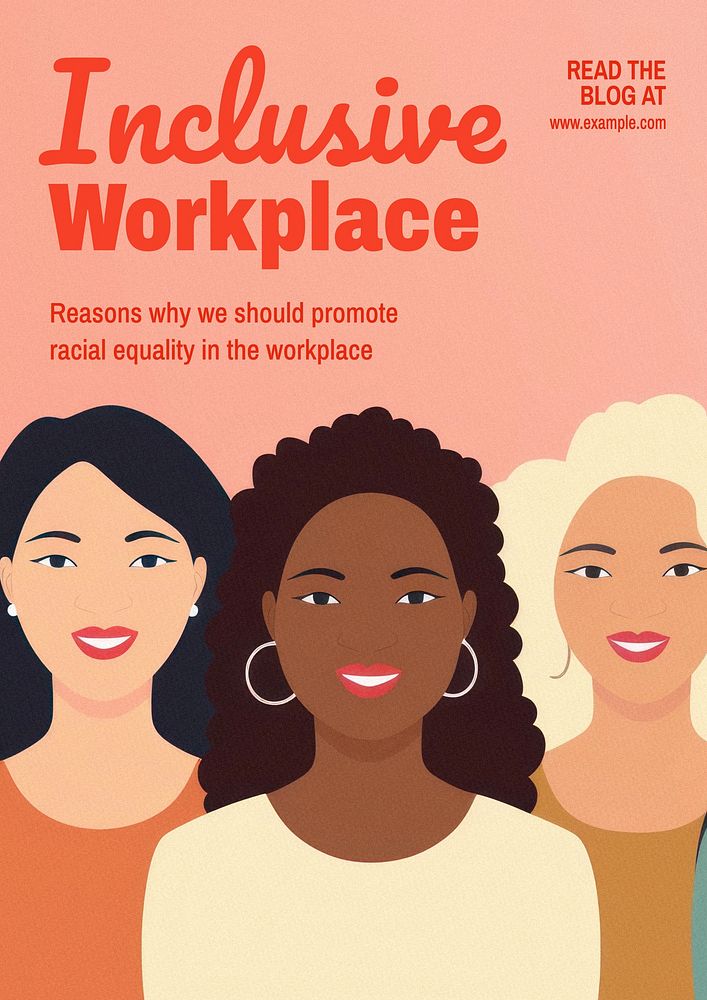 Inclusive workplace poster template