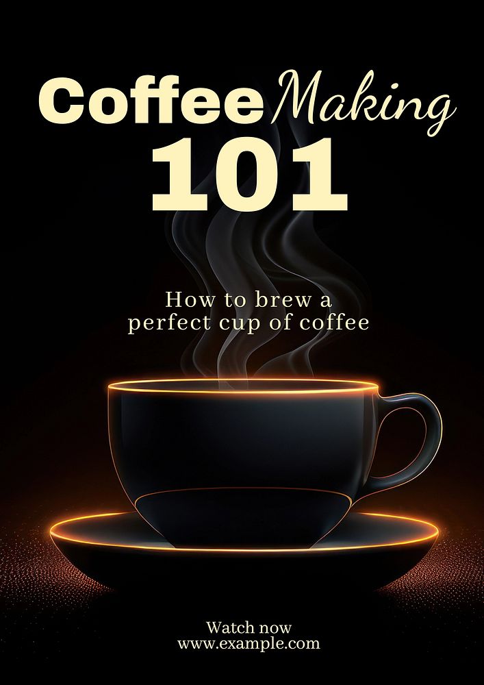 Coffee making 101 poster template