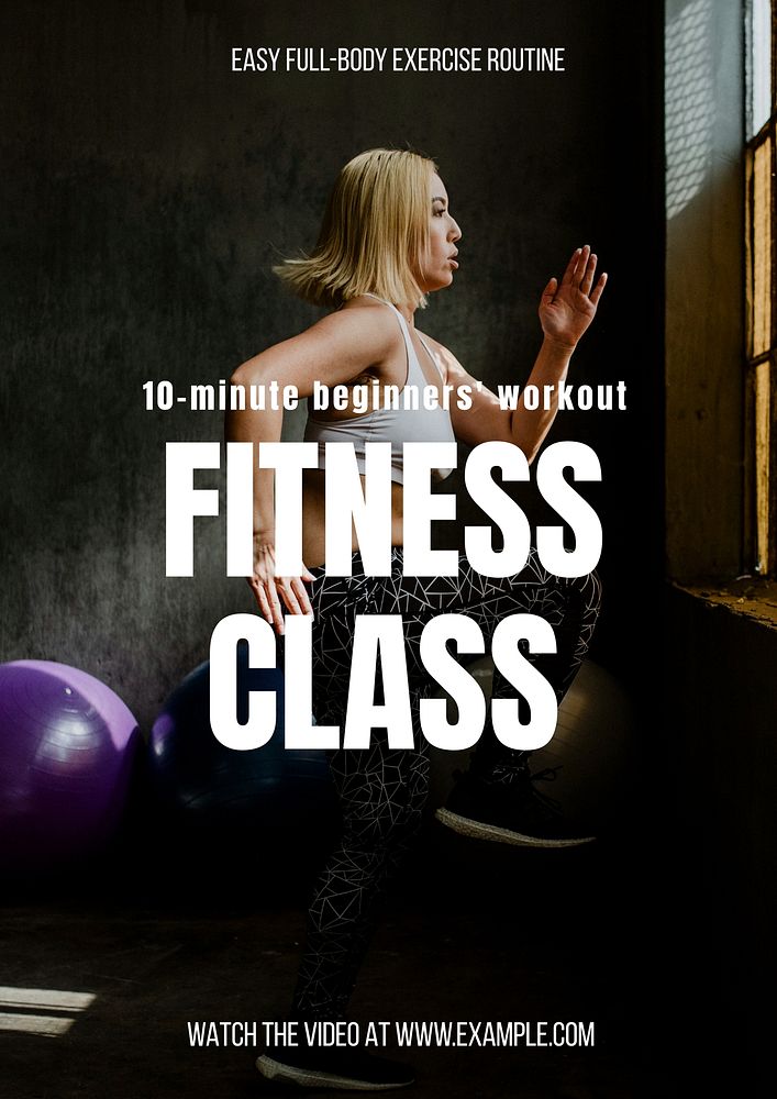 Fitness class  poster template and design