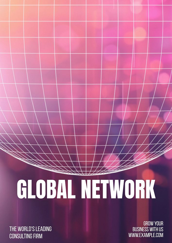Global network poster template