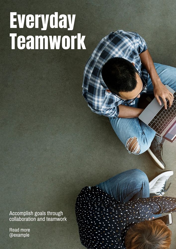 Teamwork poster template