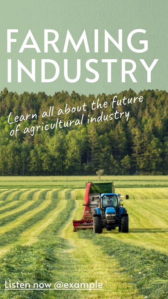Farming industry  Instagram story template