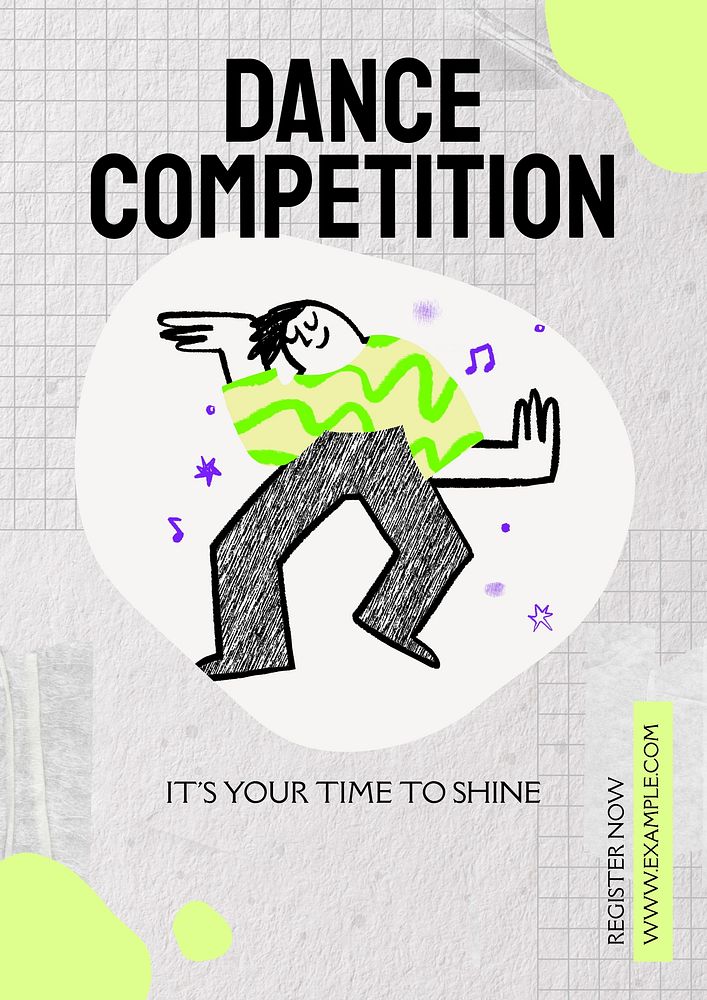 Dance competition poster template & design