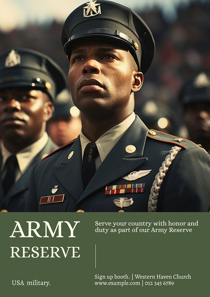 Army reserve poster template