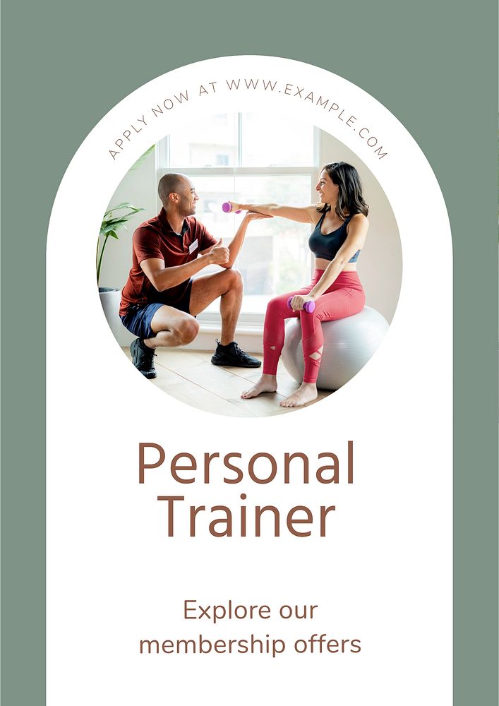 Personal trainer poster template  