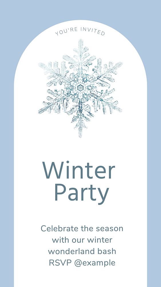 Winter party  Instagram story template