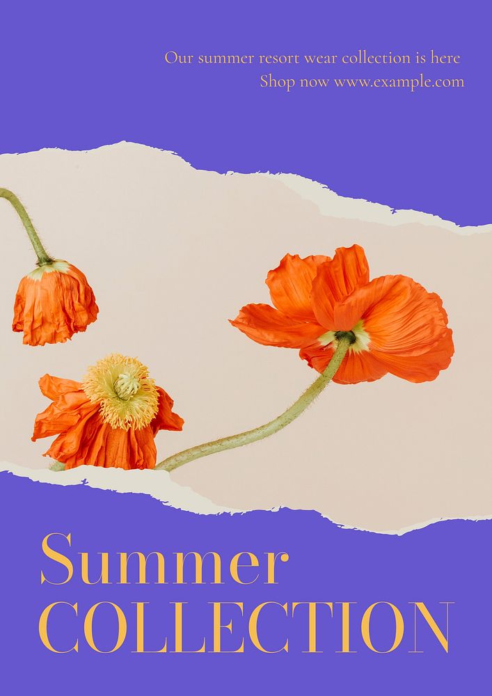 Summer collection poster template  