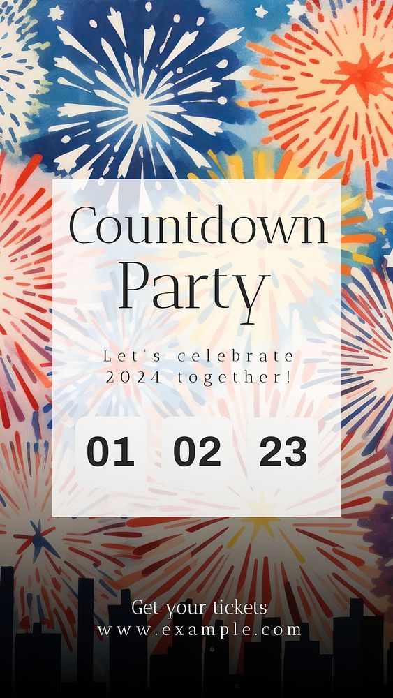 Countdown party Instagram story template