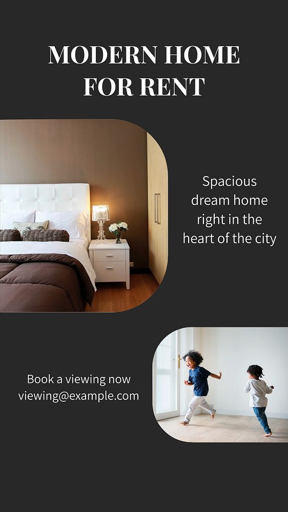 Modern home rental  Instagram story template