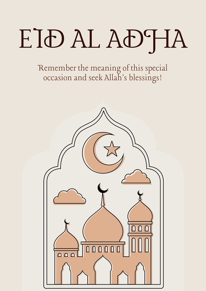 Eid al-Adha  poster template and design