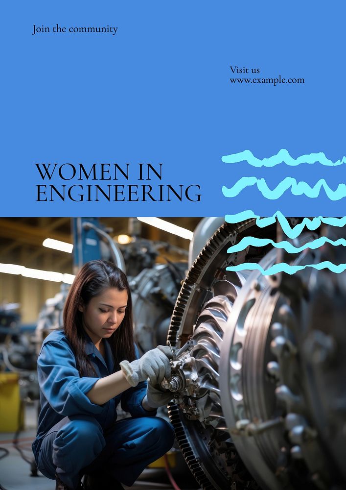 Women in engineering poster template