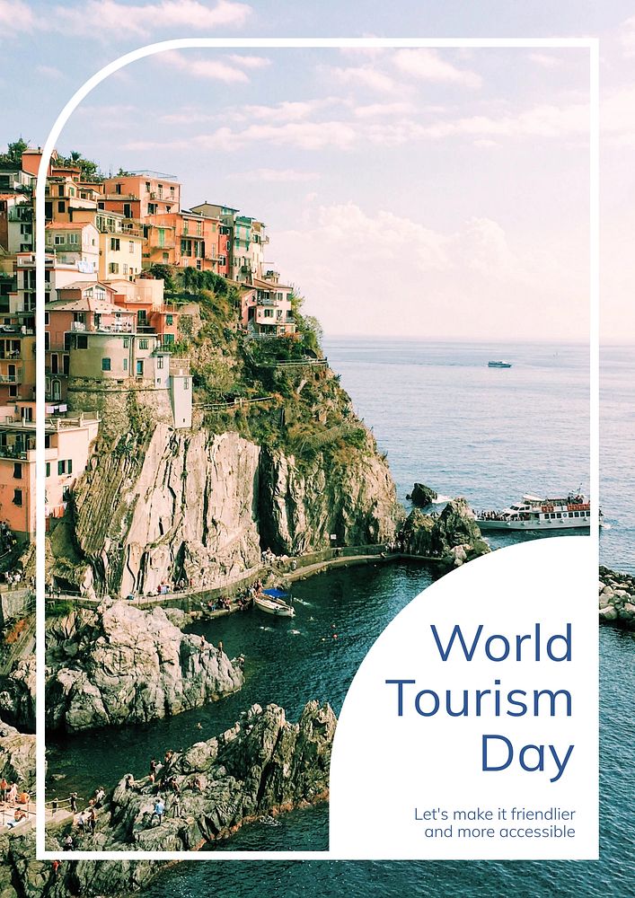 World tourism day poster template & design