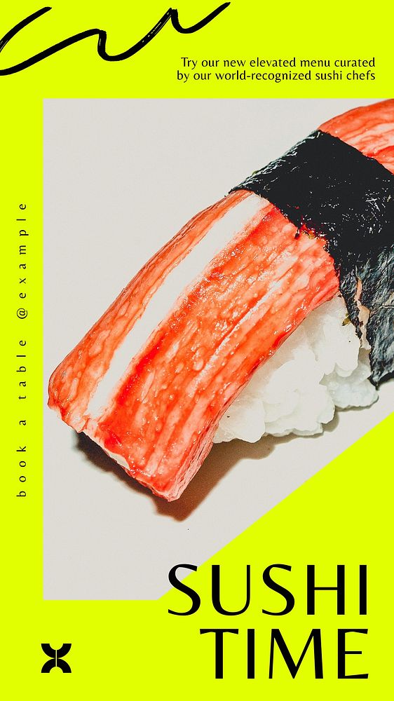 Sushi time Instagram story template