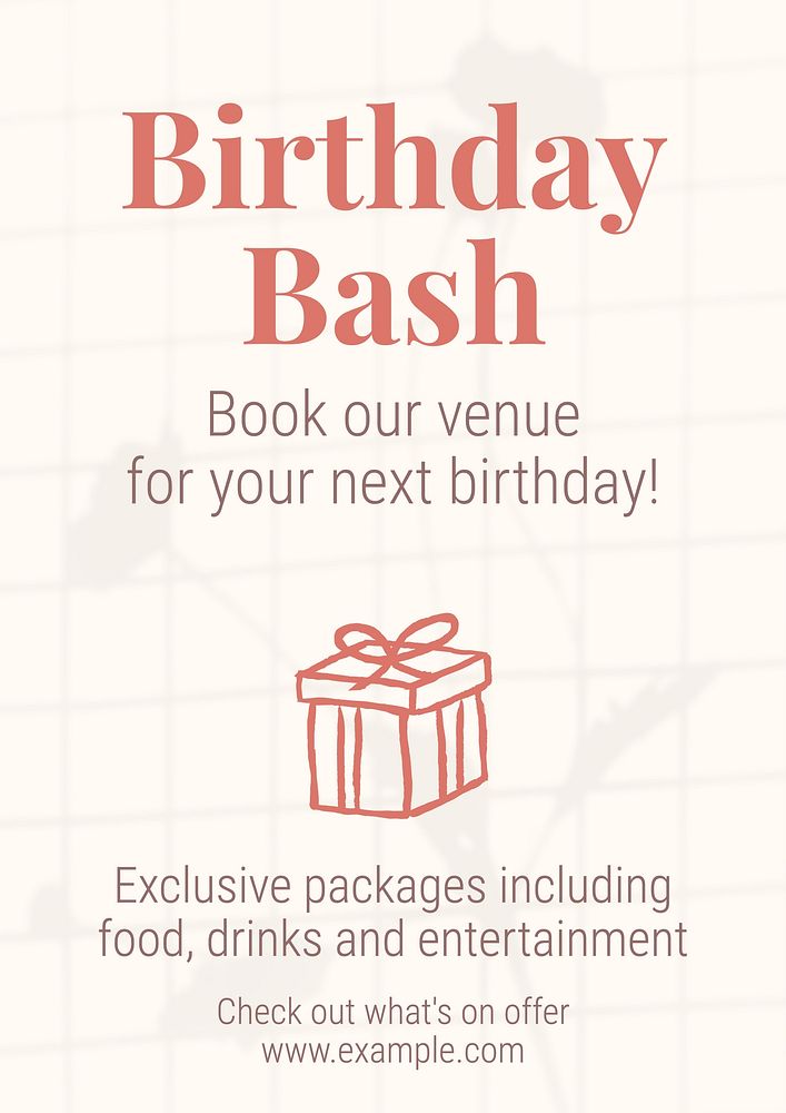 Birthday bash poster template and design