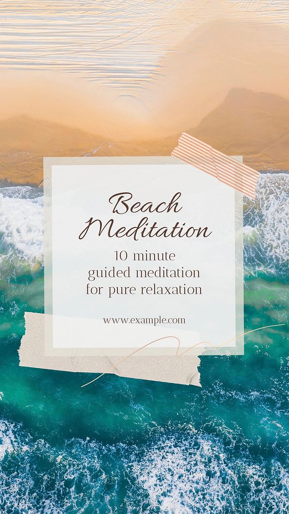 Beach meditation Instagram story template