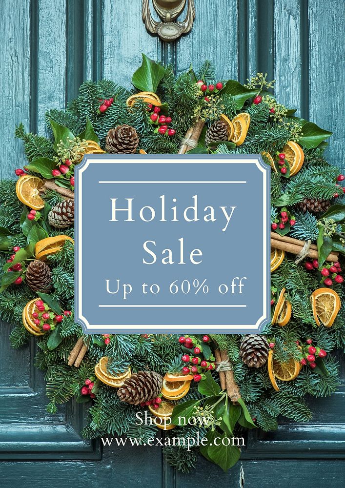 Holiday sale  poster template  