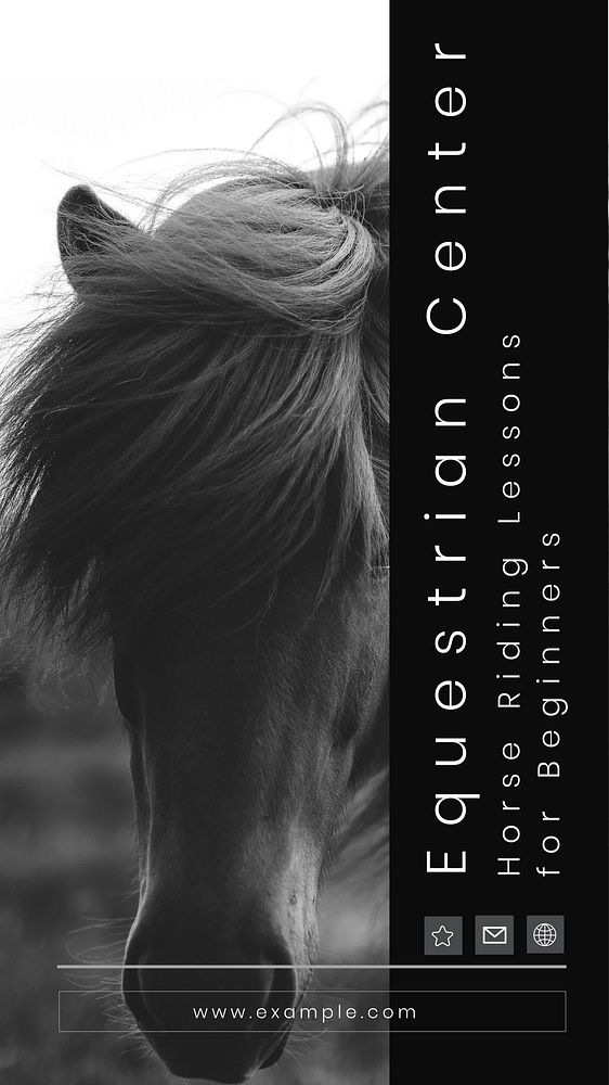 Horse riding center Instagram story template