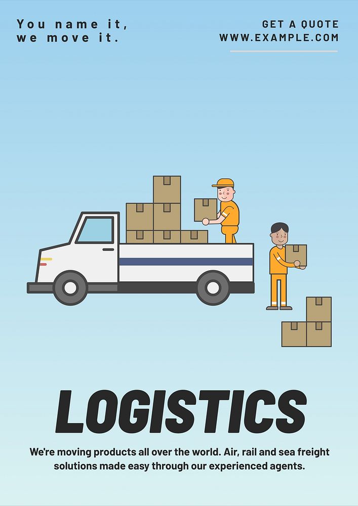Logistics  poster template