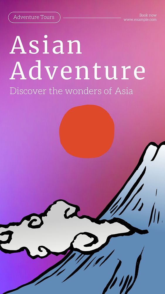 Asian adventure Instagram story template