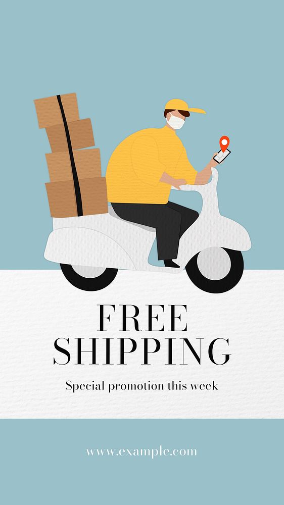 Free shipping Instagram story template
