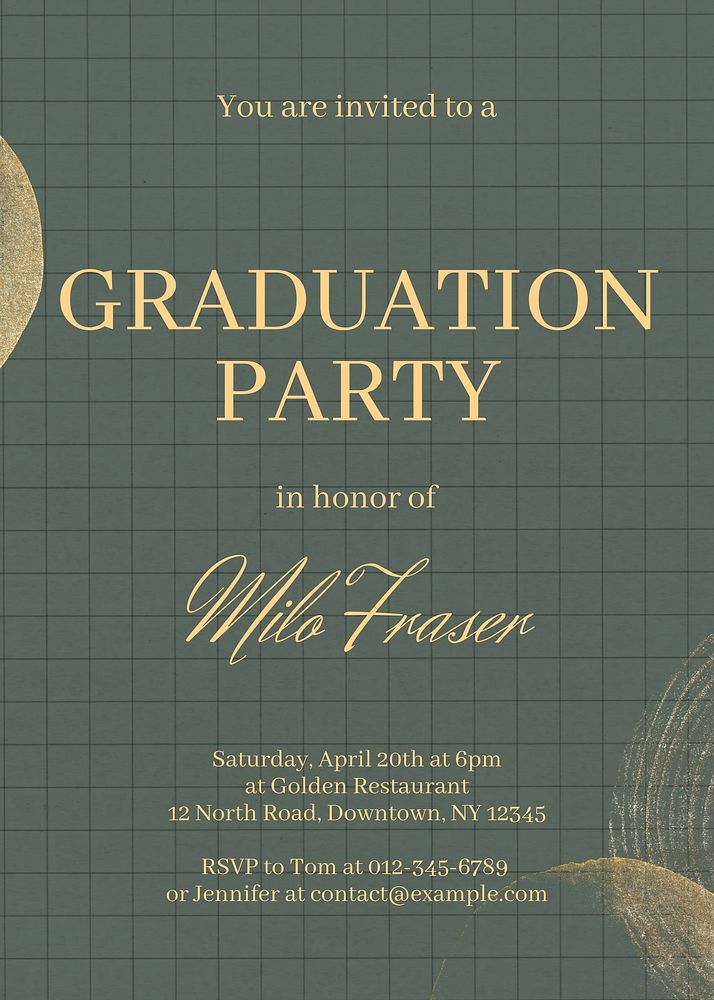 Graduation party invitation  template