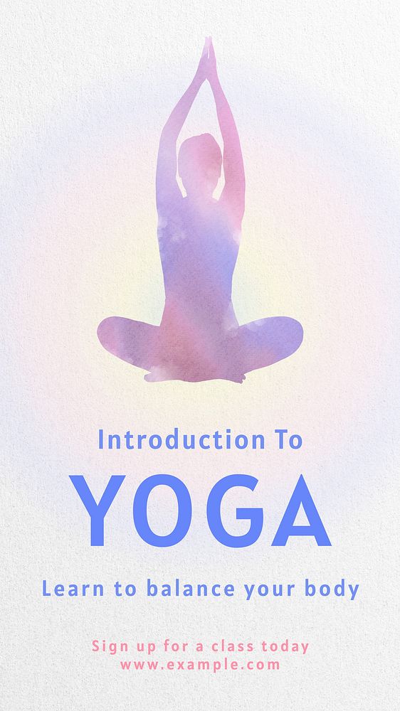 Yoga class Instagram story template