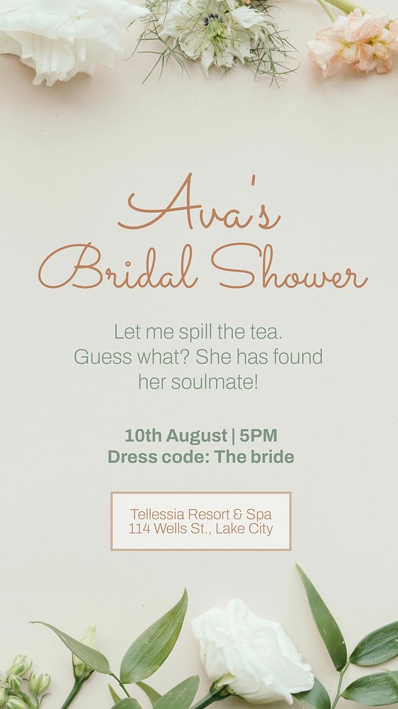 Bridal shower Instagram story template