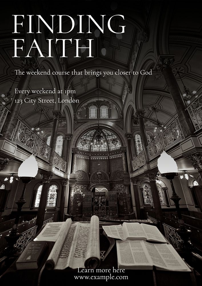 Finding faith poster template