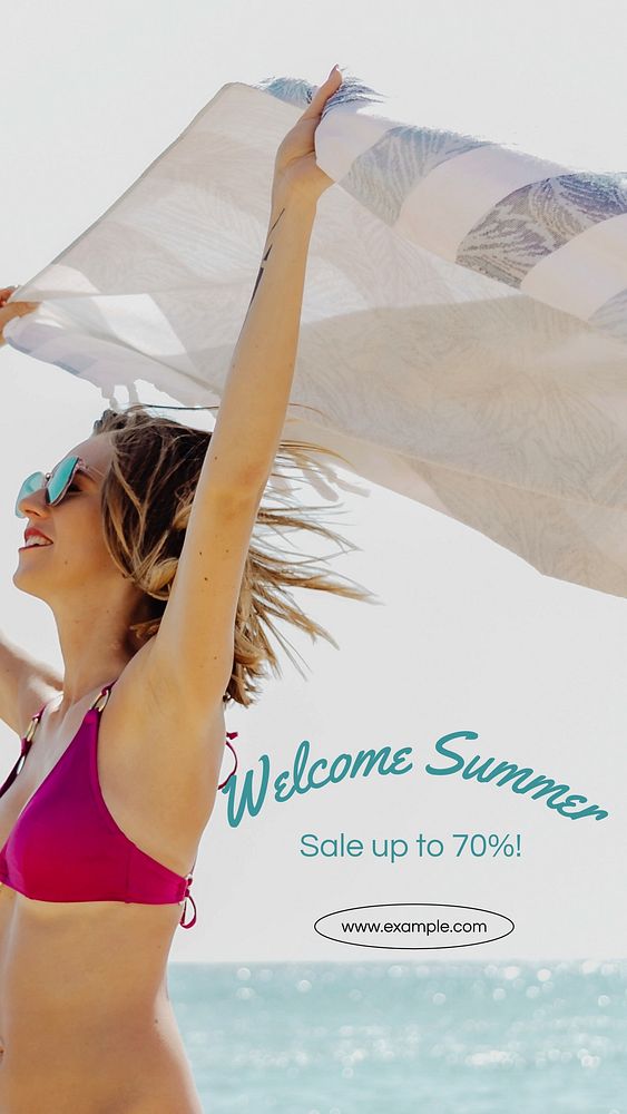 Welcome summer sale  Instagram story template