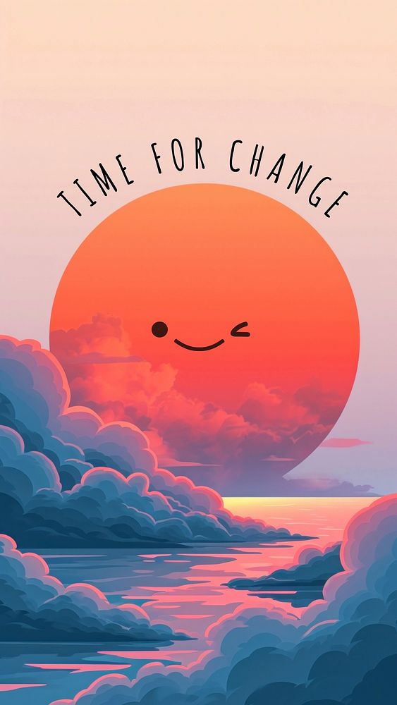 Time for change Facebook story template