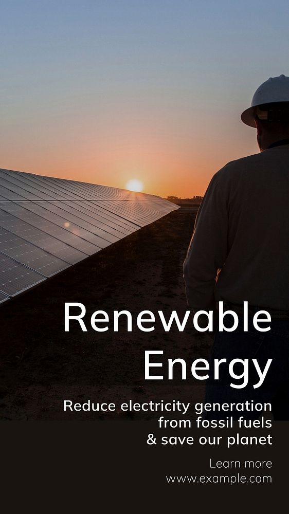 Renewable energy Instagram story template