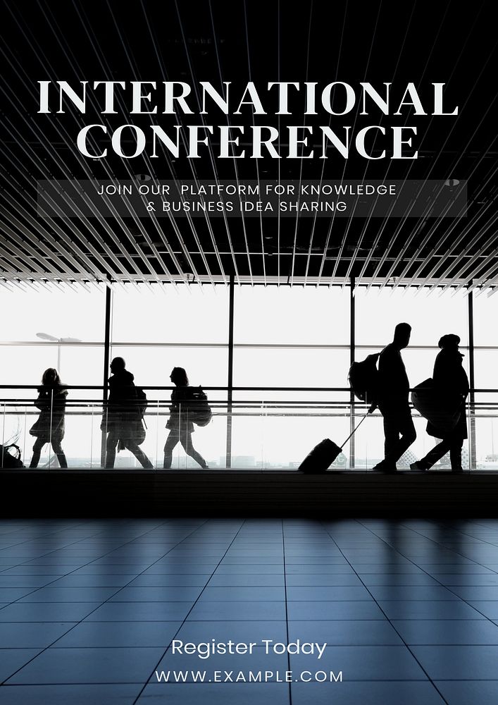 International conference poster template & design