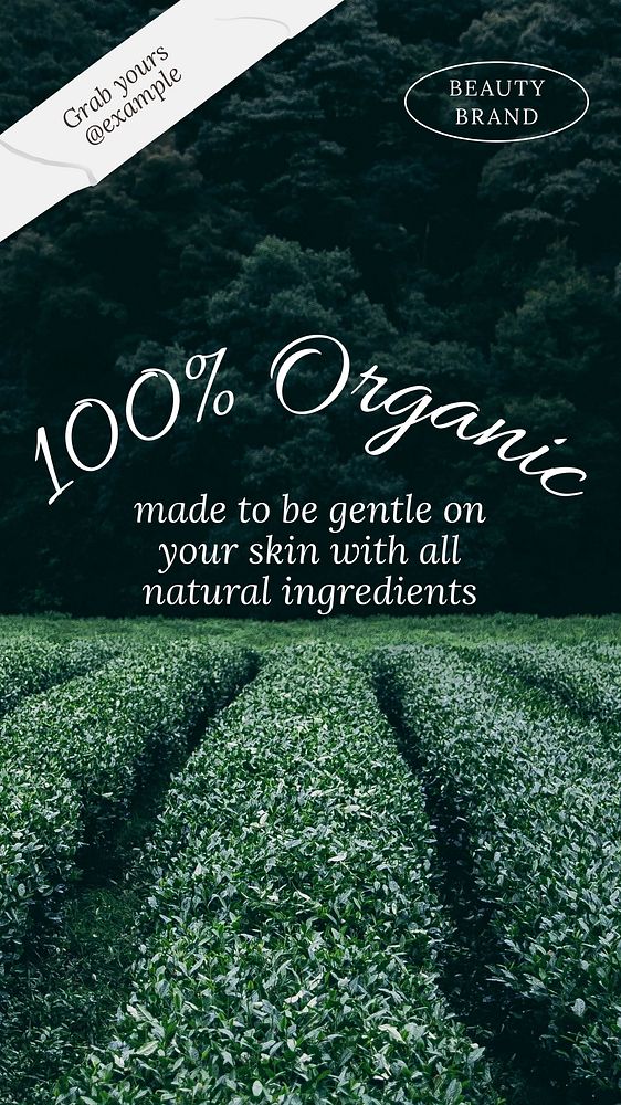 Organic beauty product Facebook story template